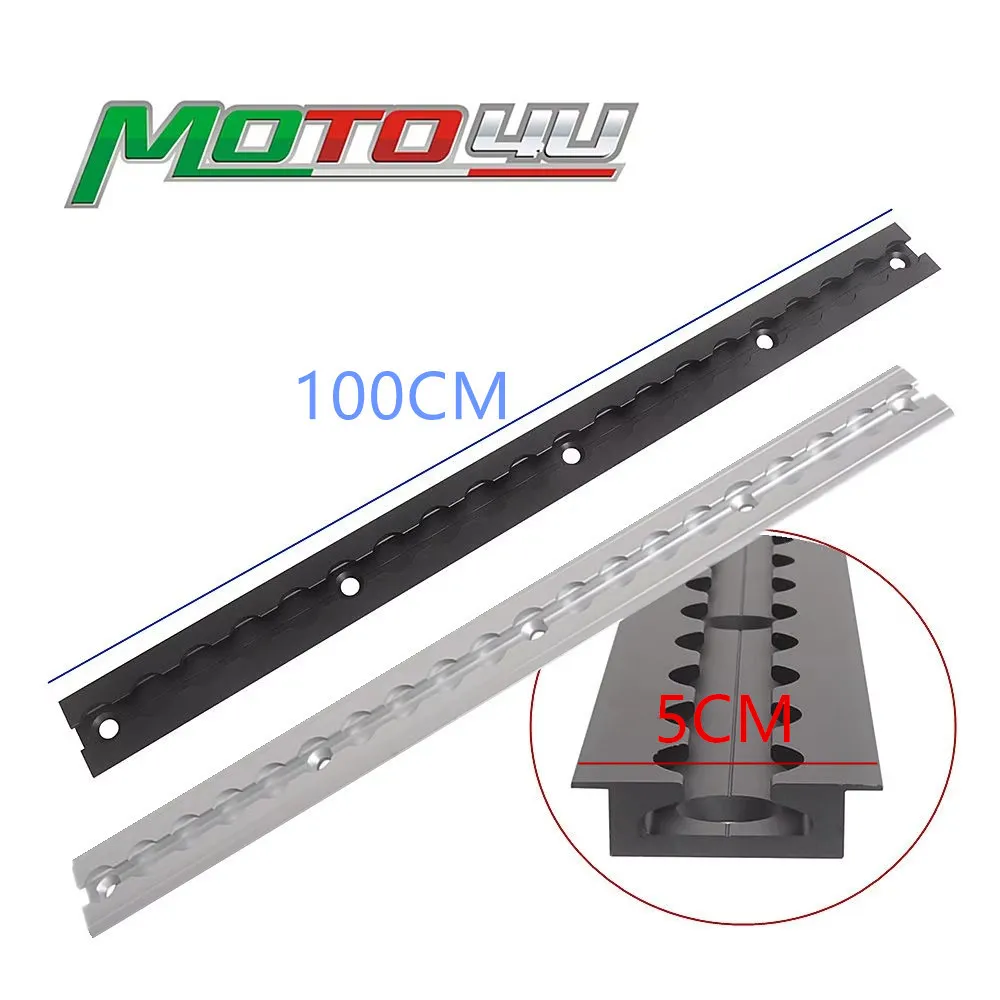 MOTO4U Embedded Aluminum Airline Rail 100CM L-Track Cargo Control For Securing Motorcycles ATVs Utility Tractors Dirt Bikes 1PC