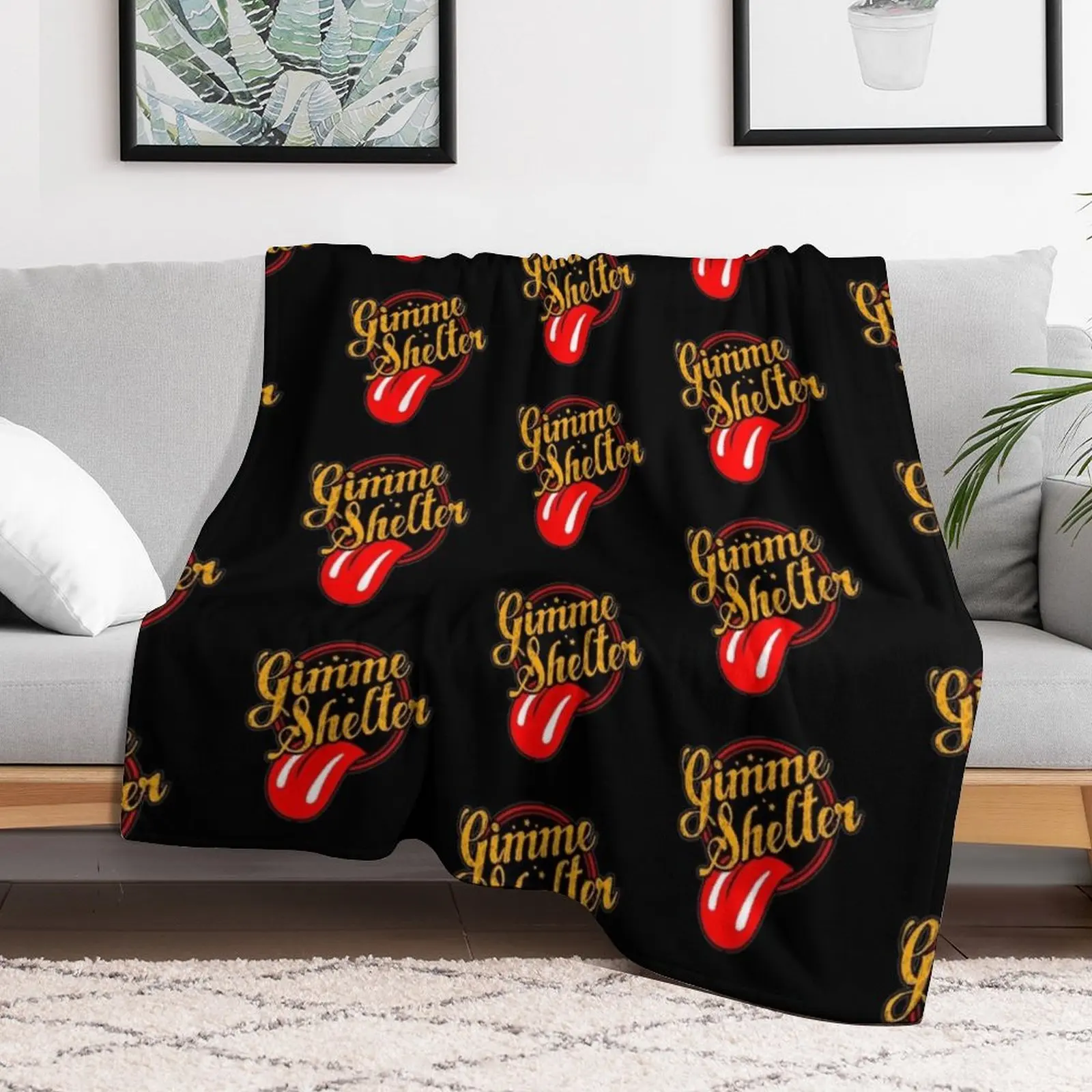Gimme Shelter Throw Blanket Long Lasting Soft Plush Blanket for Daily Use