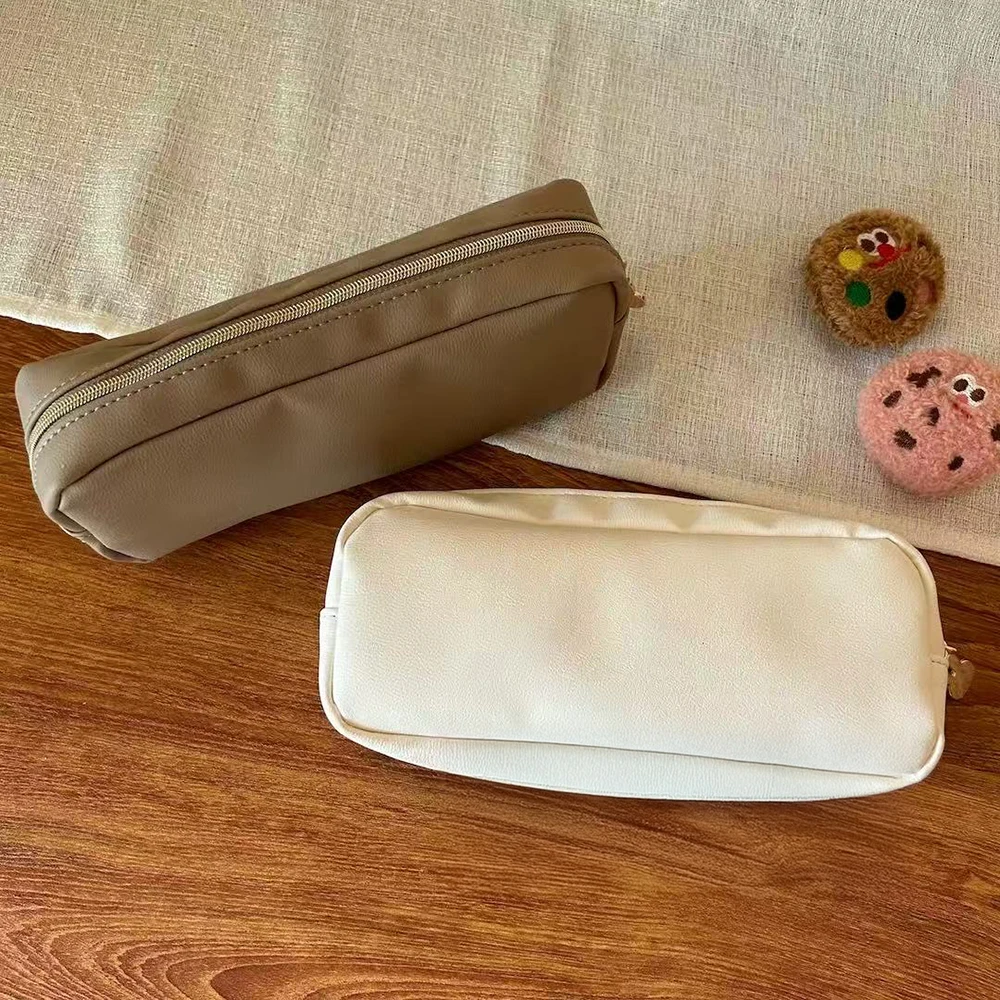 Süße Miffy Kawaii Bleistift Box Leder Wasserdicht Reißverschluss Stickerei Aufbewahrungstasche Cartoon Kaninchen Tragbare Kosmetiktasche Mädchen Geschenk