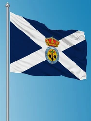 FLAGDOM 3X5Fts 90X150cm Spain Spanish Santa Cruz de Tenerife Flag