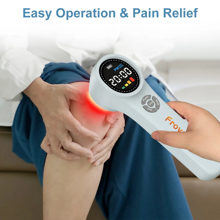 1760mW 660nmx16+810nmx4+980nmx4 Class 3B Cold Laser Device Red Light Therapy for Body Pain Relief Wound Healing Sports Injuries