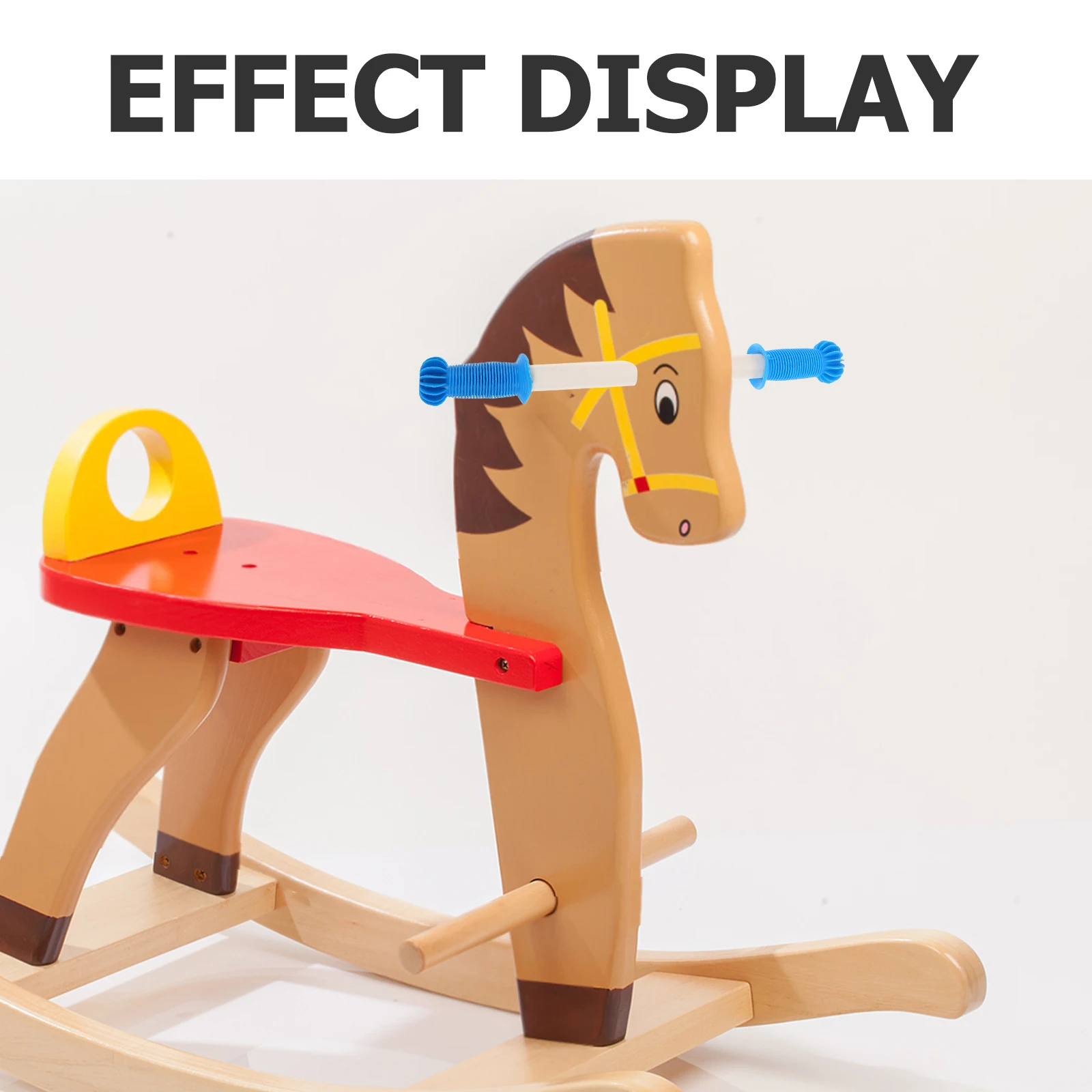 2 stücke Schaukelpferd Griff Kunststoff Gewinde Griffe Weiche Sichere Spielzeit Universal Ersatz Für Kinder Outdoor Reiten Zubehör