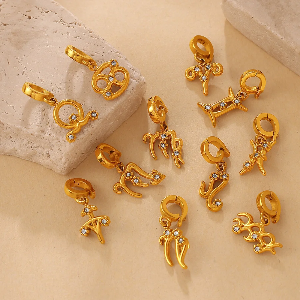 5Pcs Summer Beach 12 Zodiac Bikini Charms DIY Jewelry Accessories