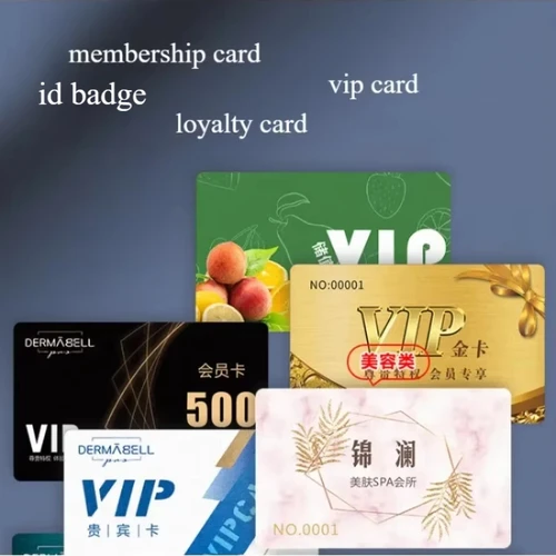 Imagen 2 del producto 20/50/100 Uds. Tarjeta de lealtad de negocios de plástico grueso personalizada gratis tarjeta de membresía tarjetas Vip logotipo personalizado 0,76mm PVC