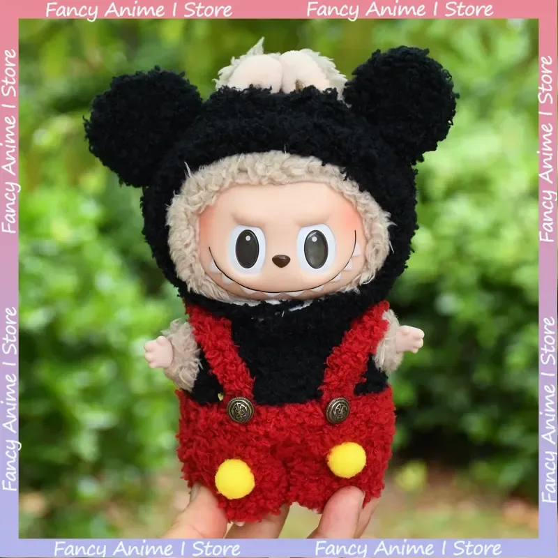 

Cartoon Mickey Labubu Doll Clothes Outfit Accessories for V1 V2 V3 Labubu Dolls Clothing Gift and Cute DIY Decoration Gift