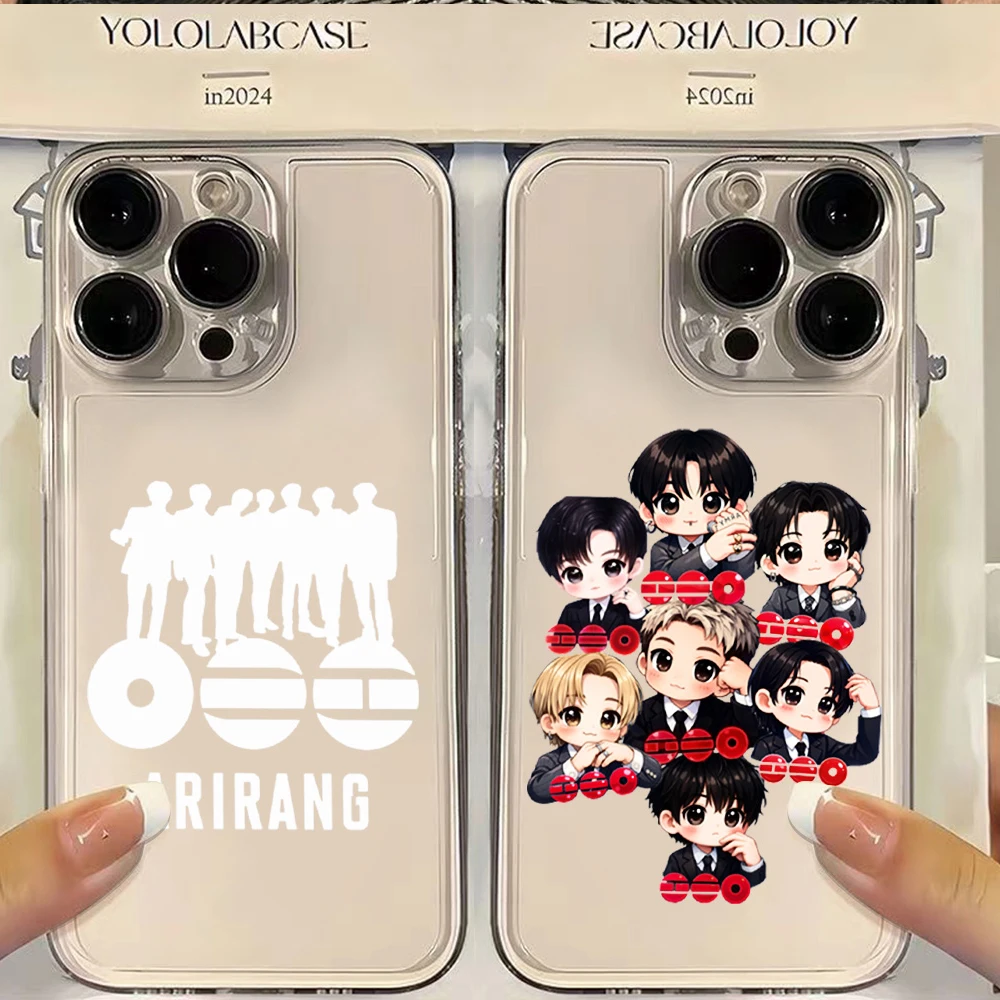 Hot K-KPOP Cartoon B-BTS Phone Case For Samsung Galaxy S26 S25 S24 S23 S22 S21 S20 FE Note20 Note10 Edge Plus Ultra Lite Clear