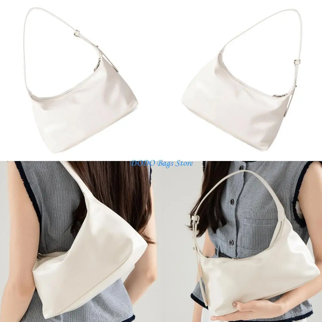 

Elegant Waterproof Waxed PU Leather Shoulder Bag Ergonomic Design Spacious Compartments Women's Everyday Bag