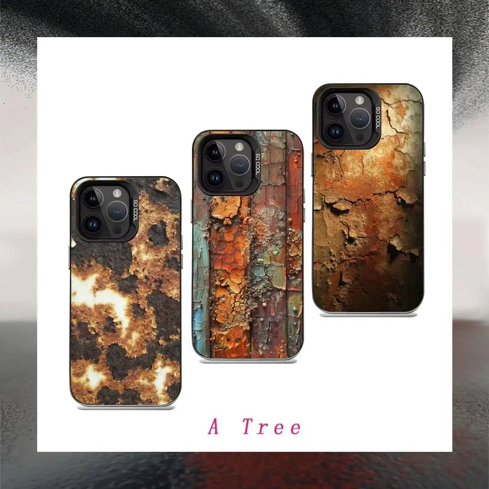 

R-Retro I-Industrial Style Phone Case For iPhone 16,15,14,13,12,17,Pro,MAX Black Matte Shockproof Cover