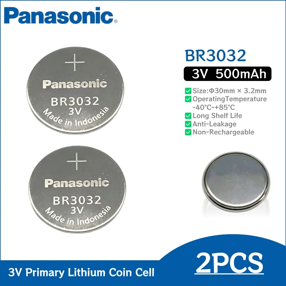 2-10Pcs Panasonic BR3032 3V Button Cell Battery Car Remote Control LED Flash Card Installed Coin Batteries