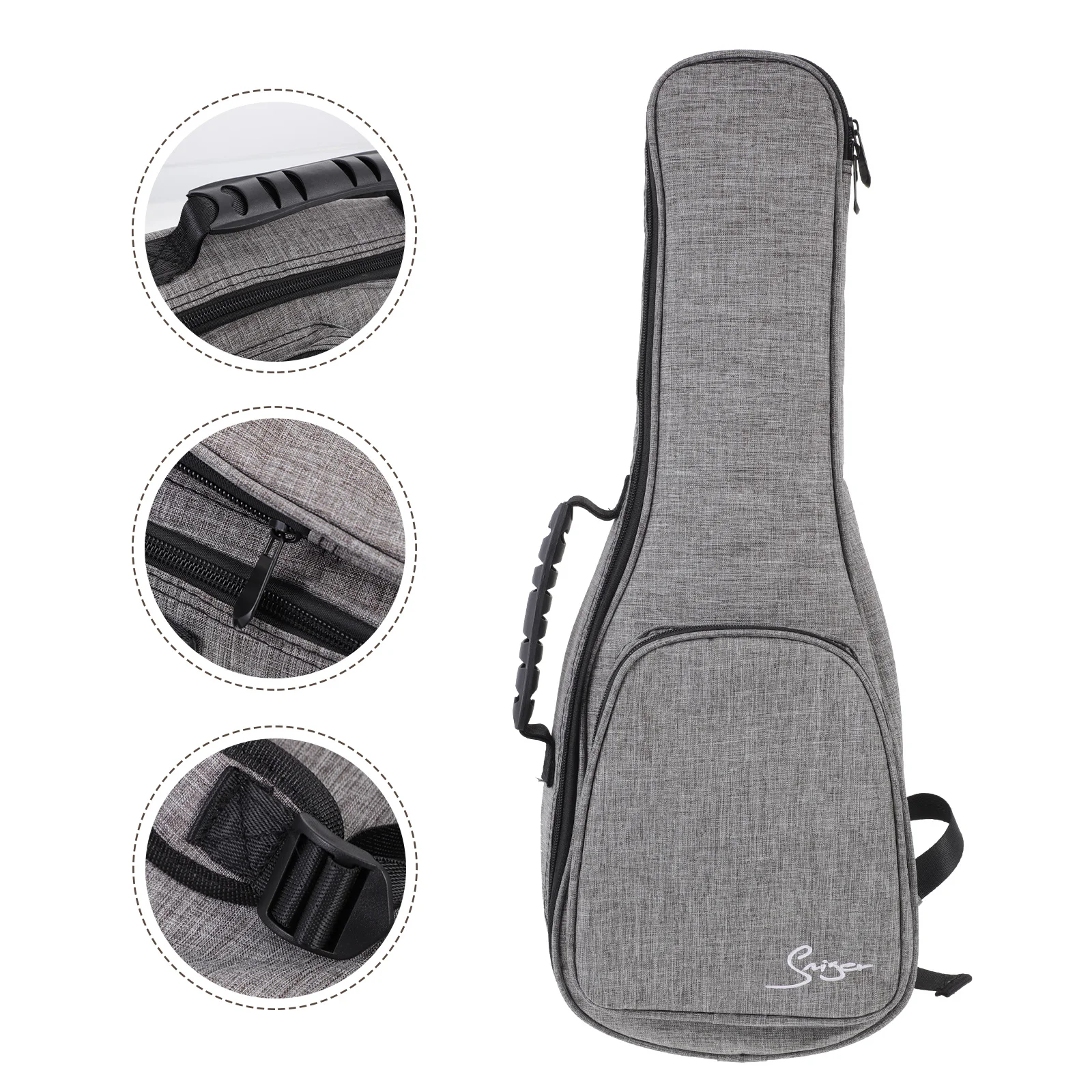 

1Pcs Ukulele Bag Durable Thickened Waterproof Shoulder Portable Carrying Bag Practical Storage Grey Ukulele Pouch