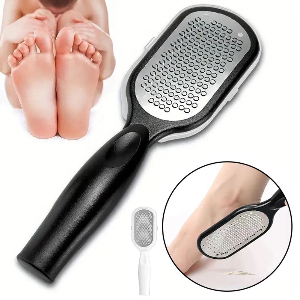 1 Pcs Foot File Scrubber Splash-proof Manual Stainless Steel Foot File Portable Sturdy Foot Grinding Maker for Foot Care view 3