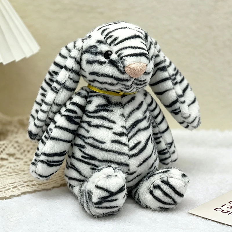 Pink Cake Bear Plush Toy Leopard Print Rabbit Monkey Plush Toy, Ski Suit Bear Ornament Gold Label Black White Rabbit Plush Gift view 6