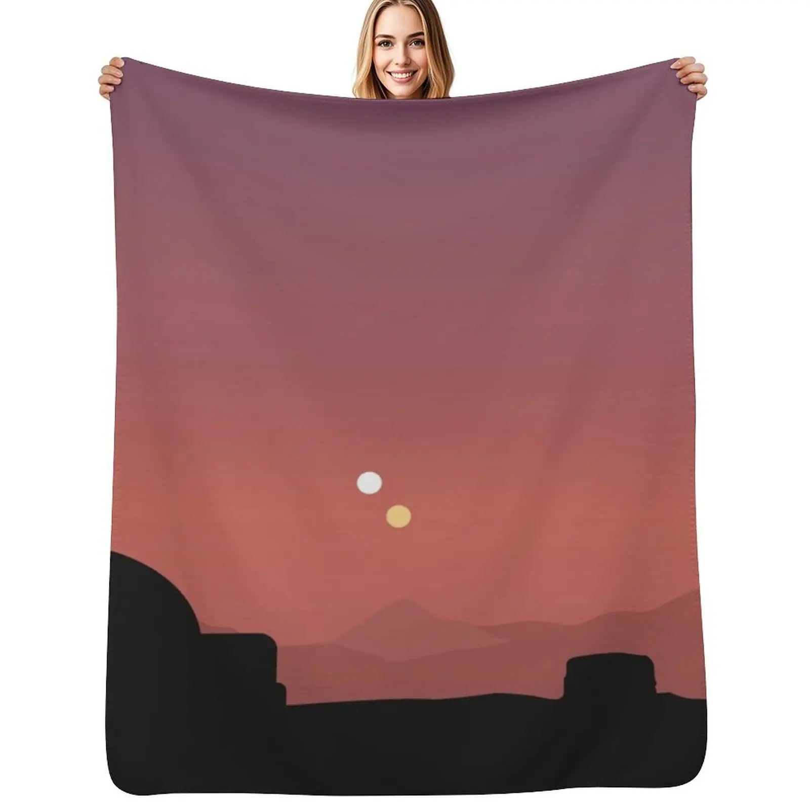 

Purple Land Throw Blanket Warm Comfortable Blanket for Office Napping