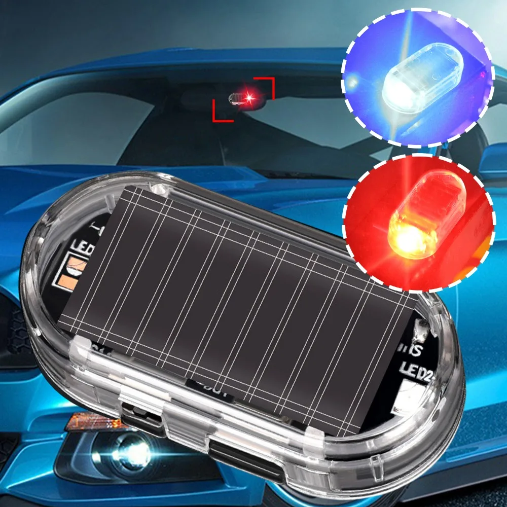 

Fake Car Alarm Lamp Solar Power Security Light LED Blinking Anti Theft Warning Lamp for Auto Vehicle Safety Protection Universal
