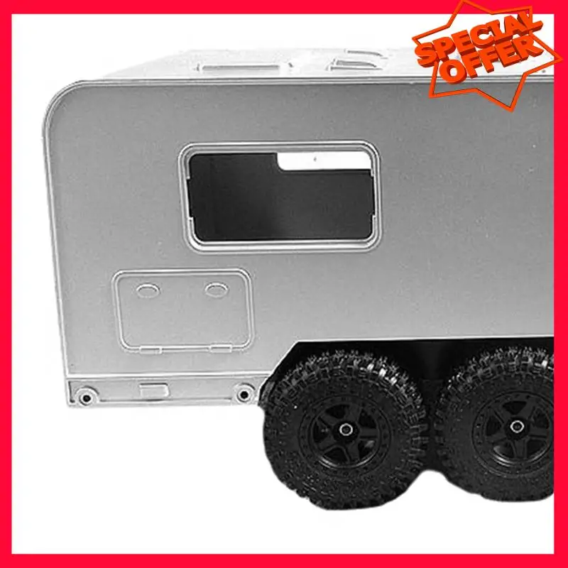 -ESTR Simulation RV Trailer Recreational Vehicle Model For 1/16 1/18  RC Crawler TRX4M Upgrade Part