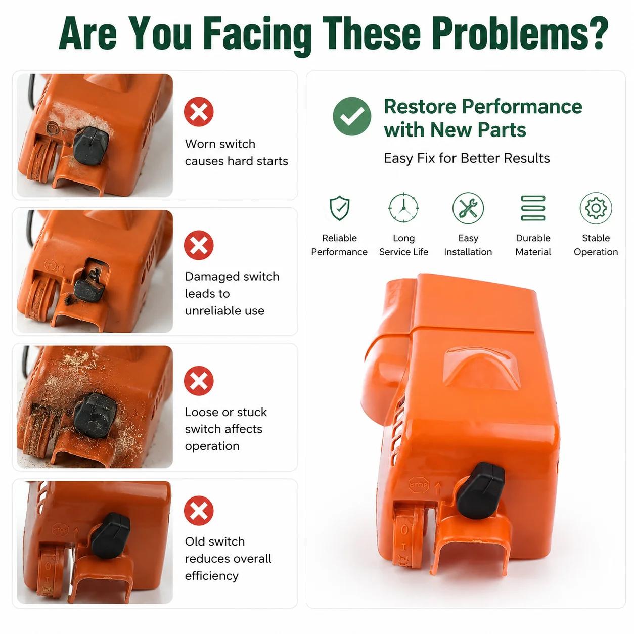 Cylinder Cover Shroud For Stihl MS170 MS180 017 018 Chainsaw Top Engine Cover Replacement Parts OEM 1130 140 4709 1130 141 4703