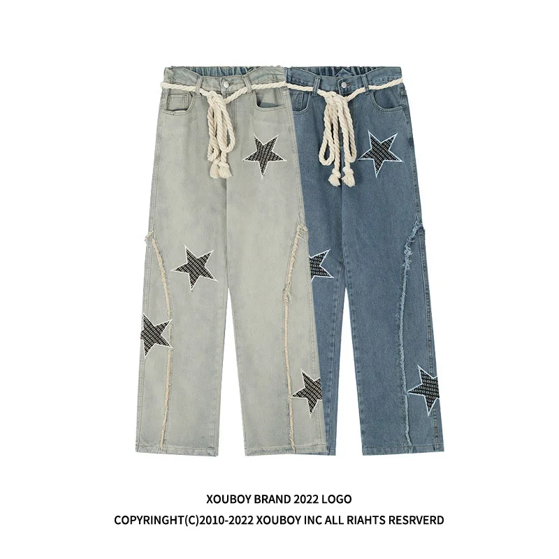 Pantalones vaqueros clásicos Retro Para hombre y mujer, Jeans Cargo rectos de gran tamaño con cremallera, estilo Hip-Hop, Punk, Y2K, deportes al aire libre