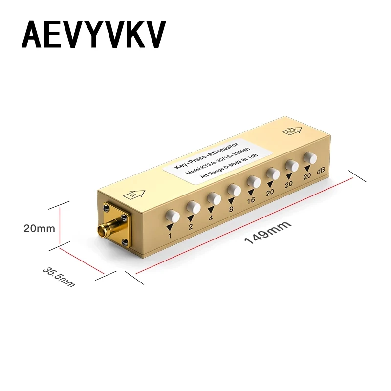 2W/5W tłumik SMA N koncentryczny stały sygnał RF regulowane złącze tłumika dużej mocy typ SMA/N 10/30-90DB 0-6G Adapter