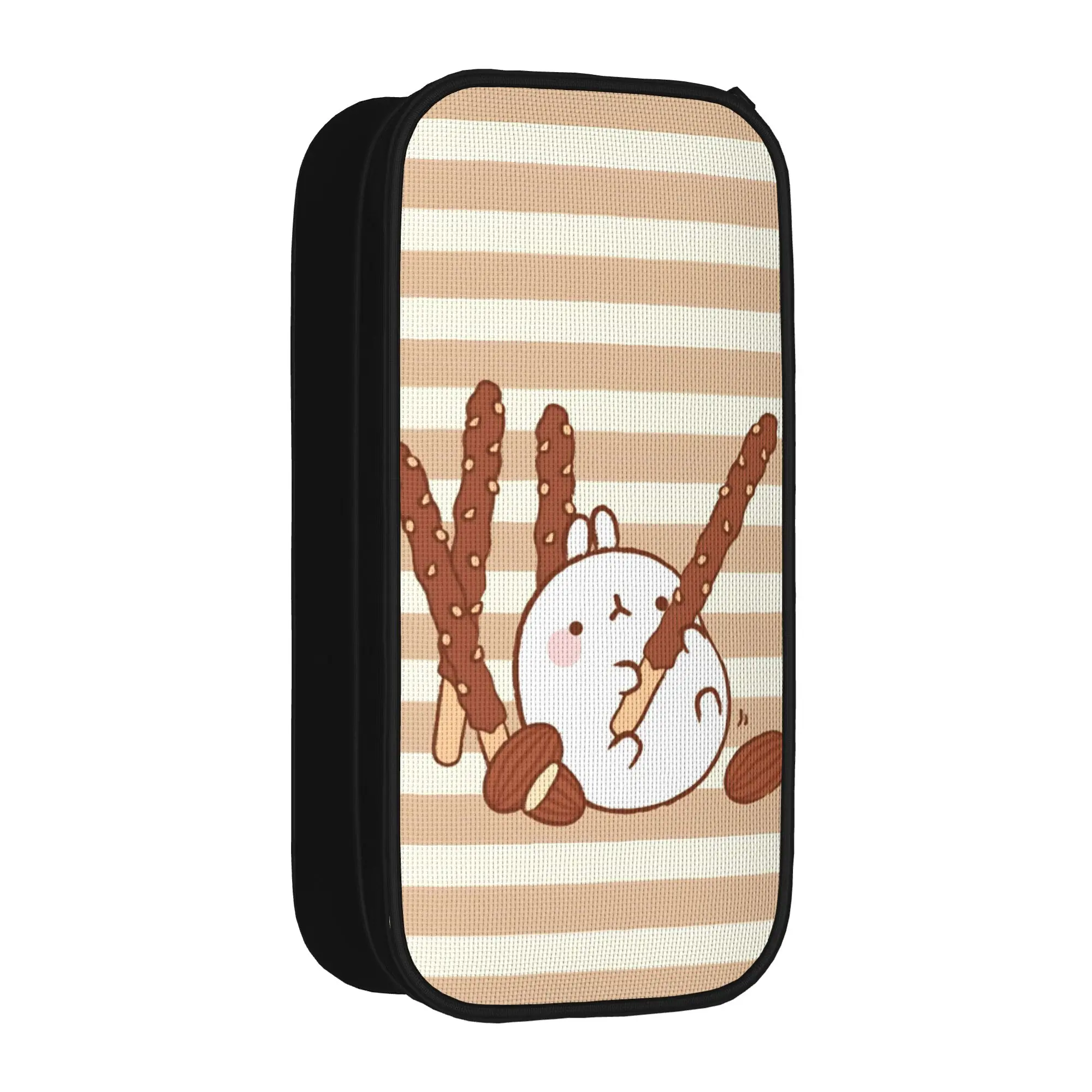 Cartoon M-Molangs Pencil Case  Pen Box Bag for Student Large Storage School Supplies Cosmetic Pencil Box