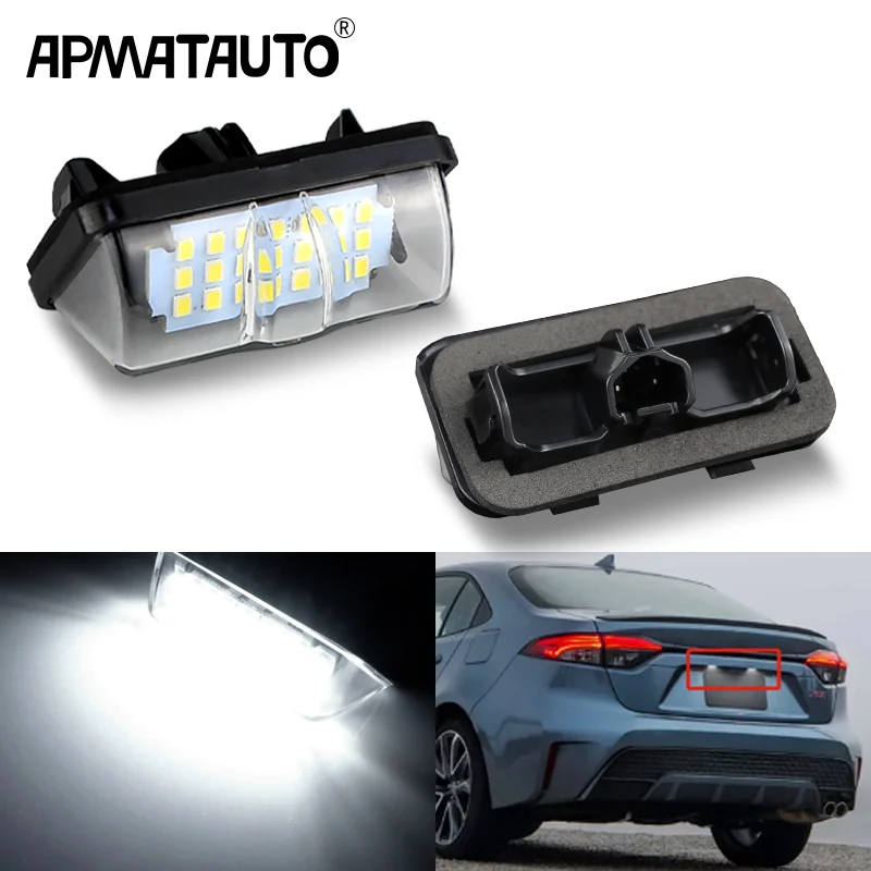 2pcs For TOYOTA Rav4 19-23,Alphard Vellfire AGH30/35 30 series, Avalon 2015-22 Car LED White Number License Plate Light Assembly