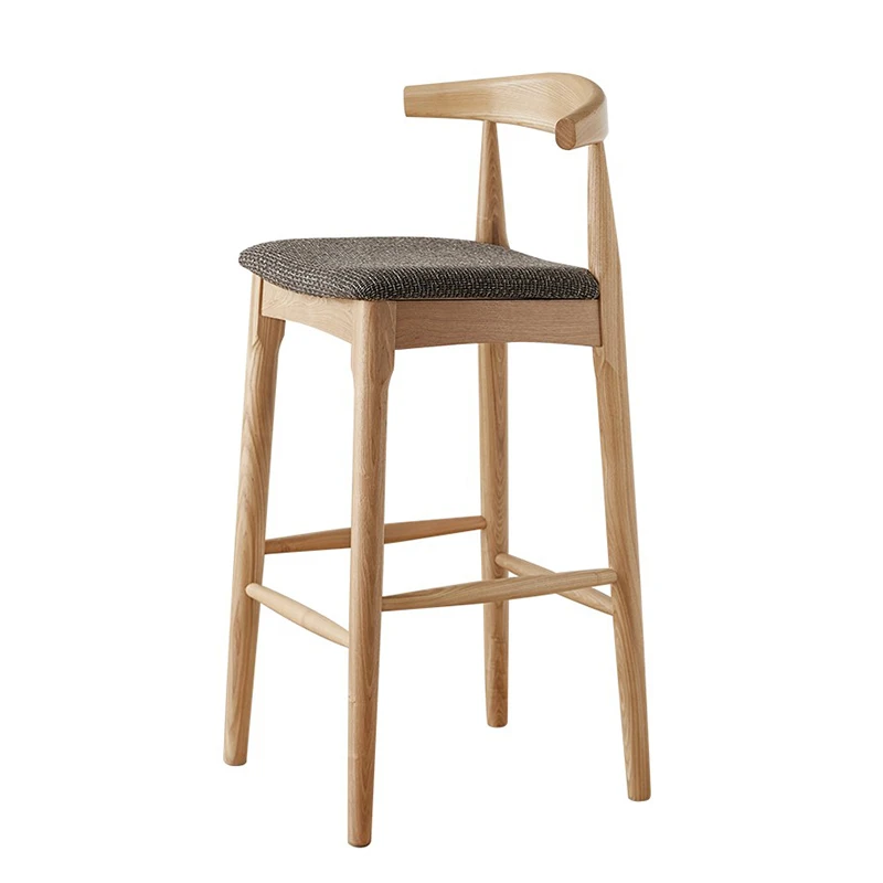 

Nordic style solid wood bar chairs for kitchen high chair bar stools