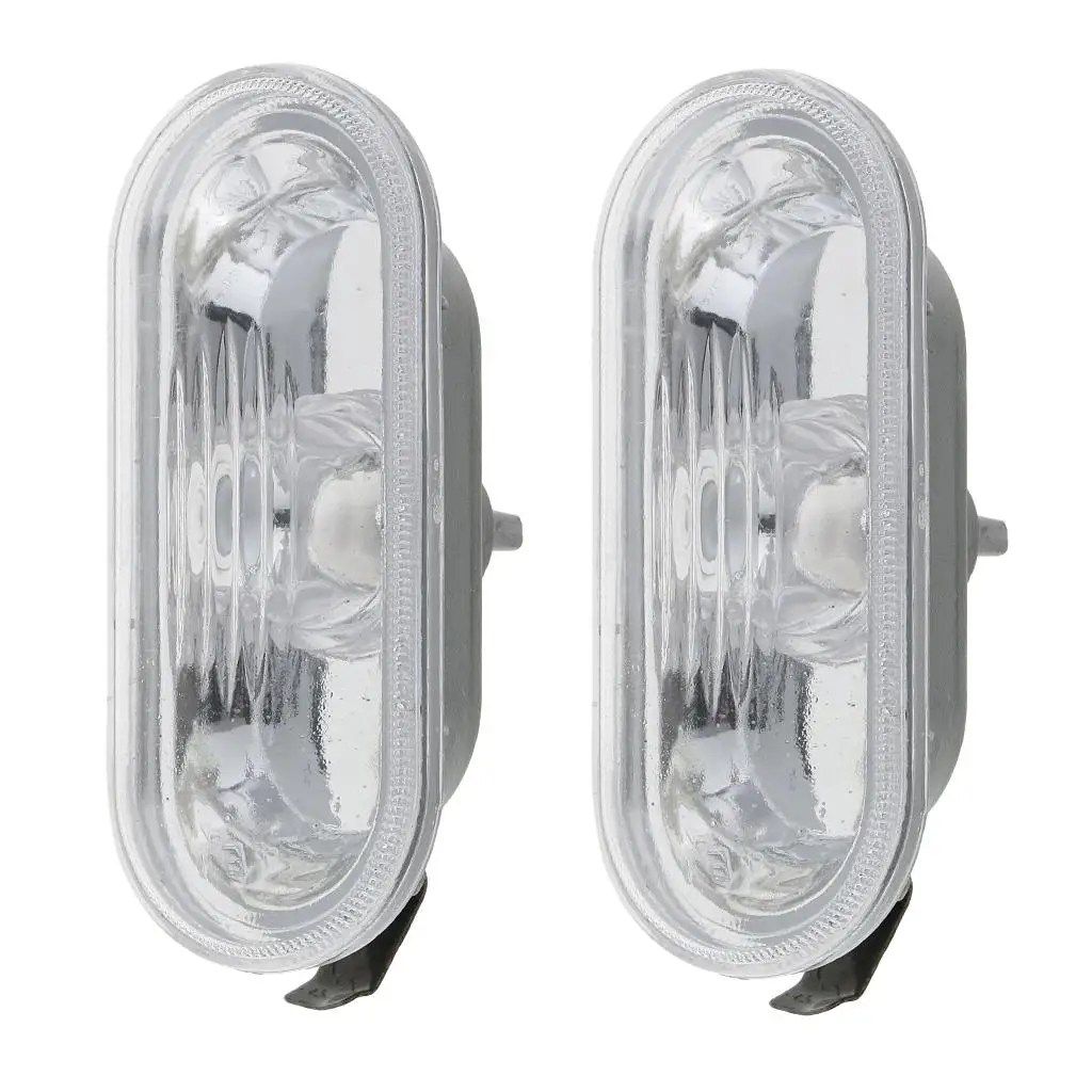 Pair Amber Side Marker Lamp Blinker Clear compatible with for VW