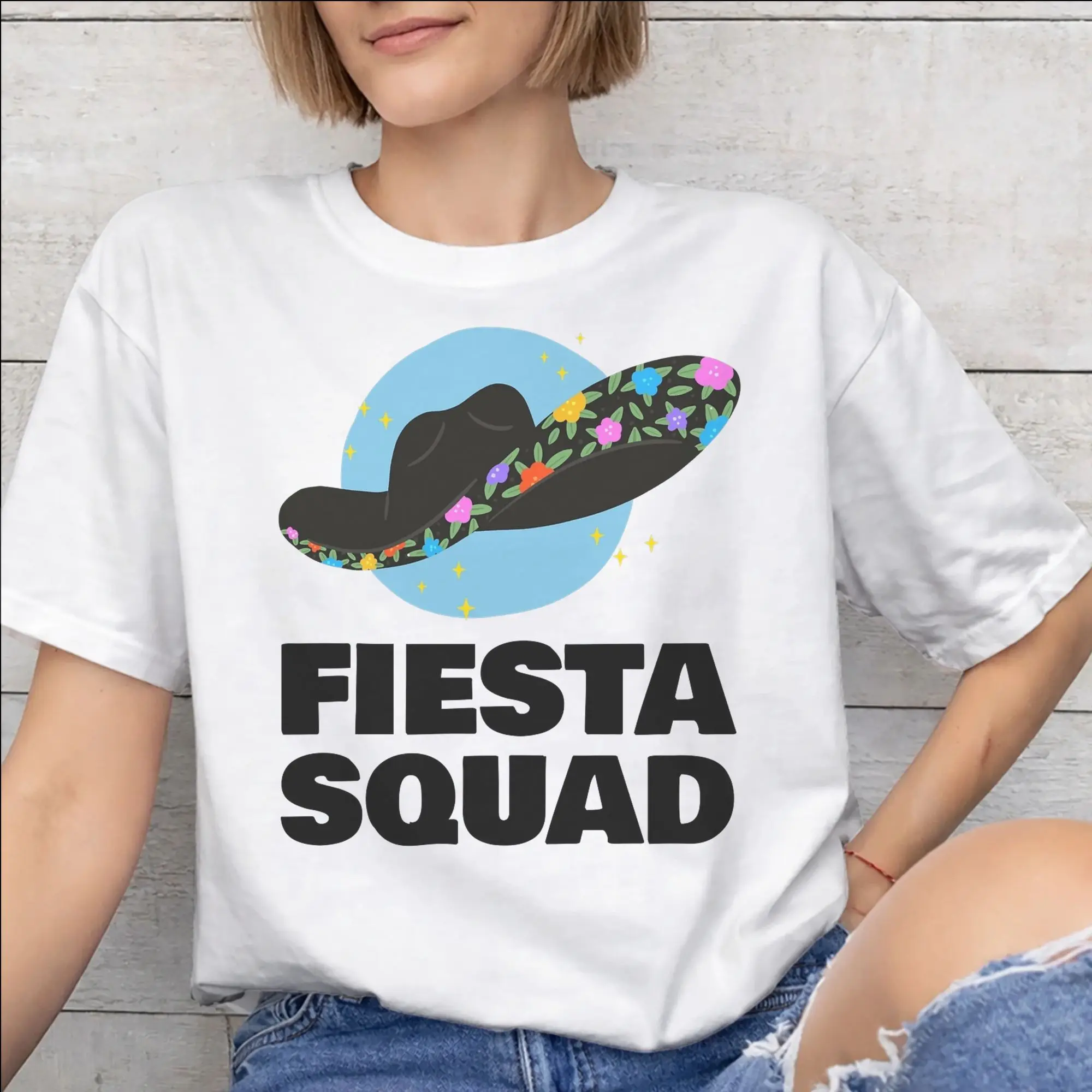 Fiesta Squad Cinco De Mayo Printed T Shirt for Men Women  Cotton  Tee Shirt Clothes