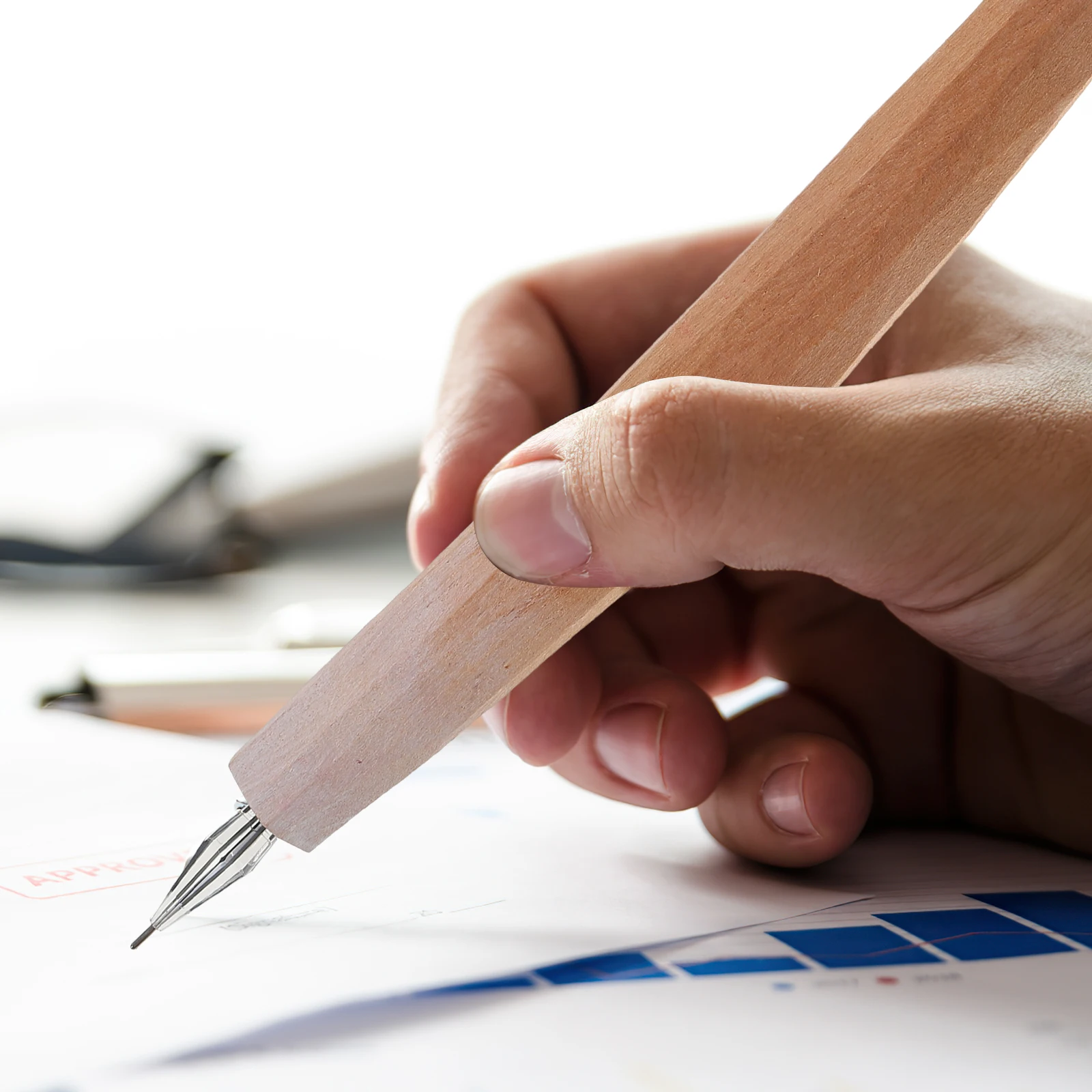 قلم نقش خشبي على شكل فطر أحمر 0 5 مم أقلام حبر جاف لطيفة للأطفال والطلاب واللوازم المكتبية المدرسية وهدايا الكتابة