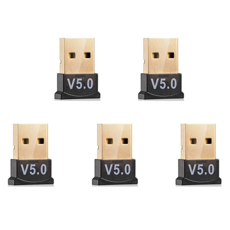 

5X USB Bluetooth 5.0 Adapter For PC Win10/8.1/8/7/Bluetooth Dongle Receiver/Transmitter For Support To Connect Headset-ABIU