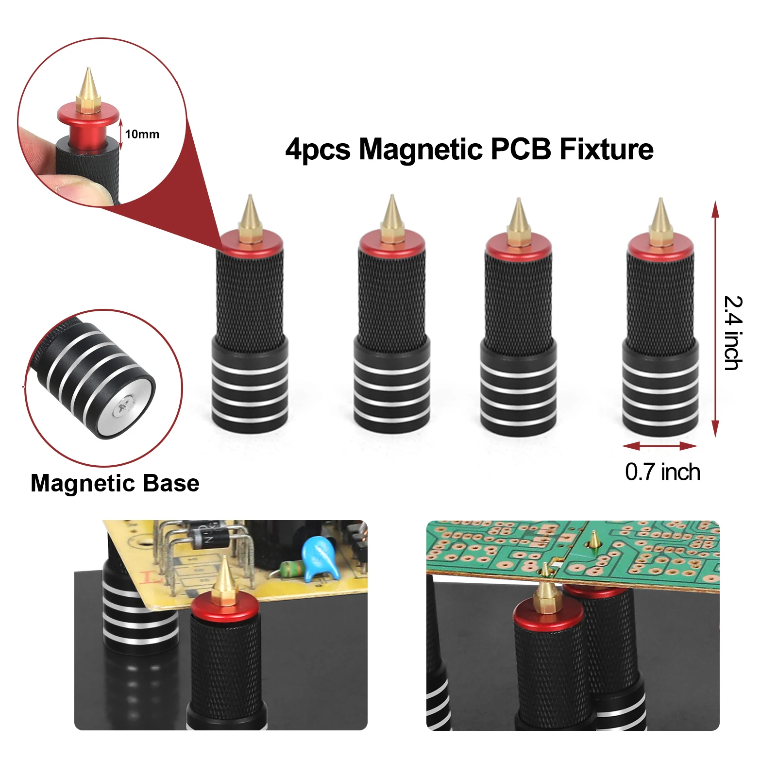 NEWACALOX magnetische helpende handen solderen derde hand PCB-printplaathouder 360° °   Houder voor heteluchtpistool voor soldeerstation