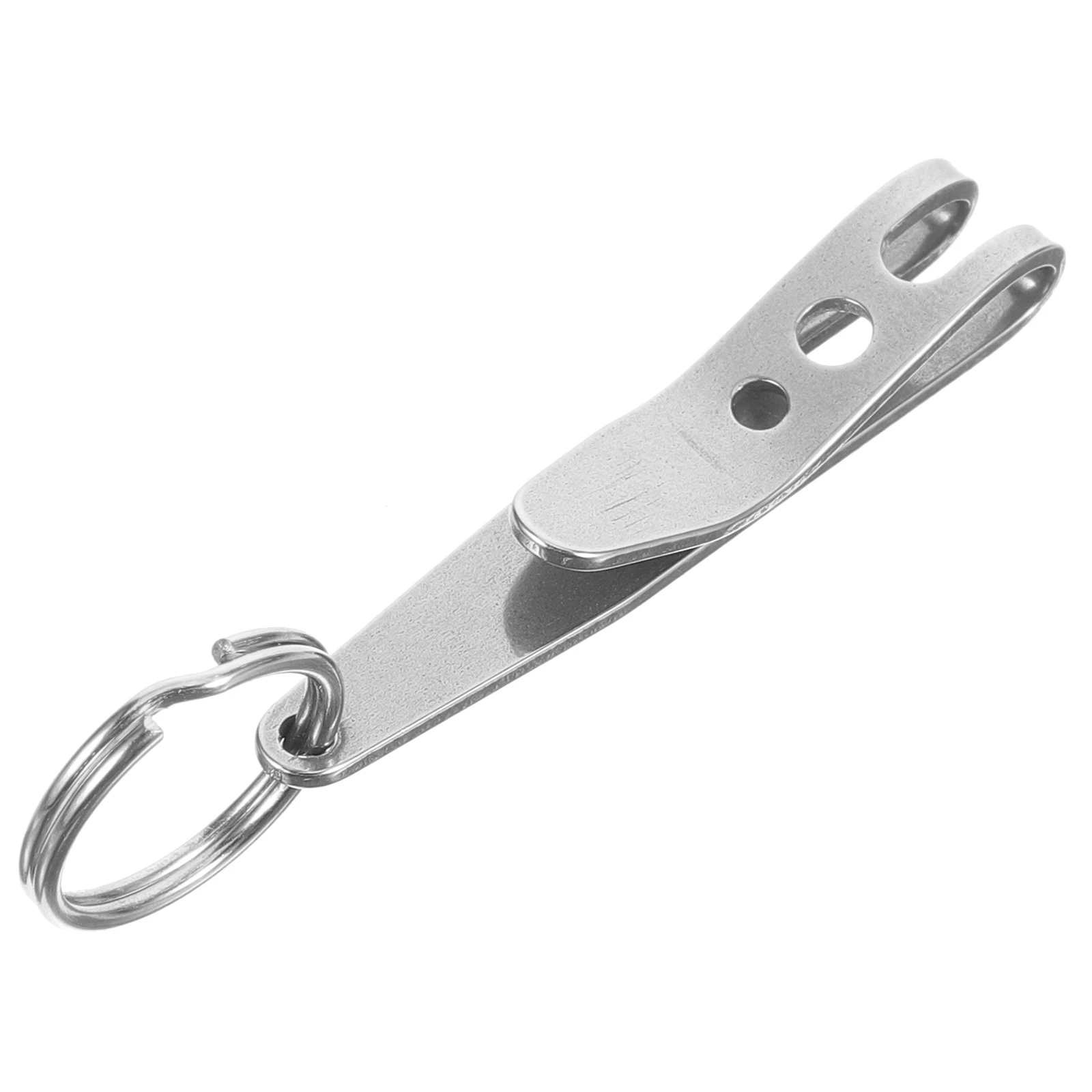

Portable Keyring Stainless Steel Pocket Clip Flashlight Holder Camping Accessories Silver Small Outdoor Supply Multi Use Clip