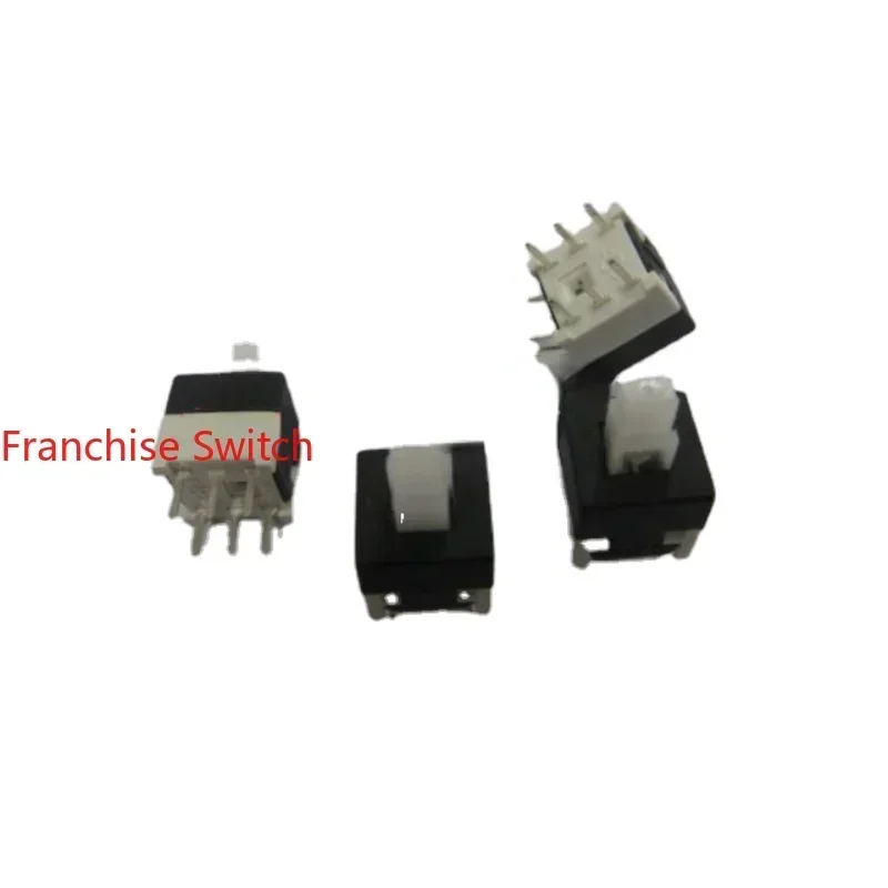 10PCS High-quality Self-locking Switch 8.5*8.5 Computer Chassis  With Lock Button Feels Heavy.