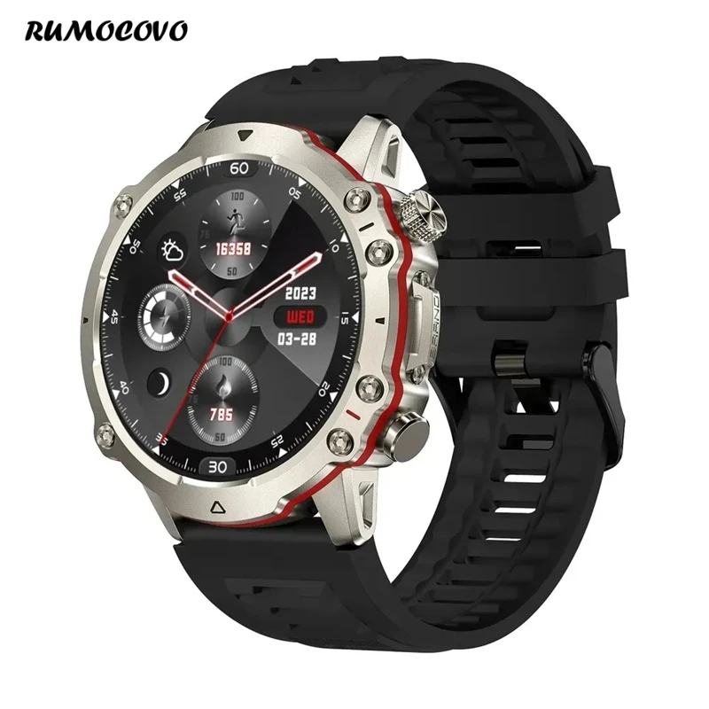 

RUMOCOVO® Smart Watch Men Bluetooth Call Smartwatch 1.43inch Amoled Screen Heart Rate Monitoring Outdoor Sport Fitness Tracker