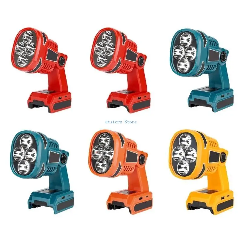 

H37D Cordless LED Flashlight for 18V-20V Lithium Battery Led Work Light Emergency Camping Lighting Outdoor