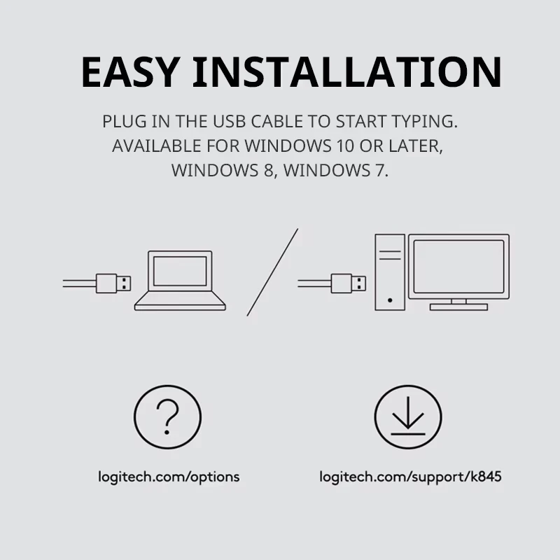 Teclado mecânico para jogos Logitech K835: mini desktop com fio de 84 teclas e teclas substituíveis