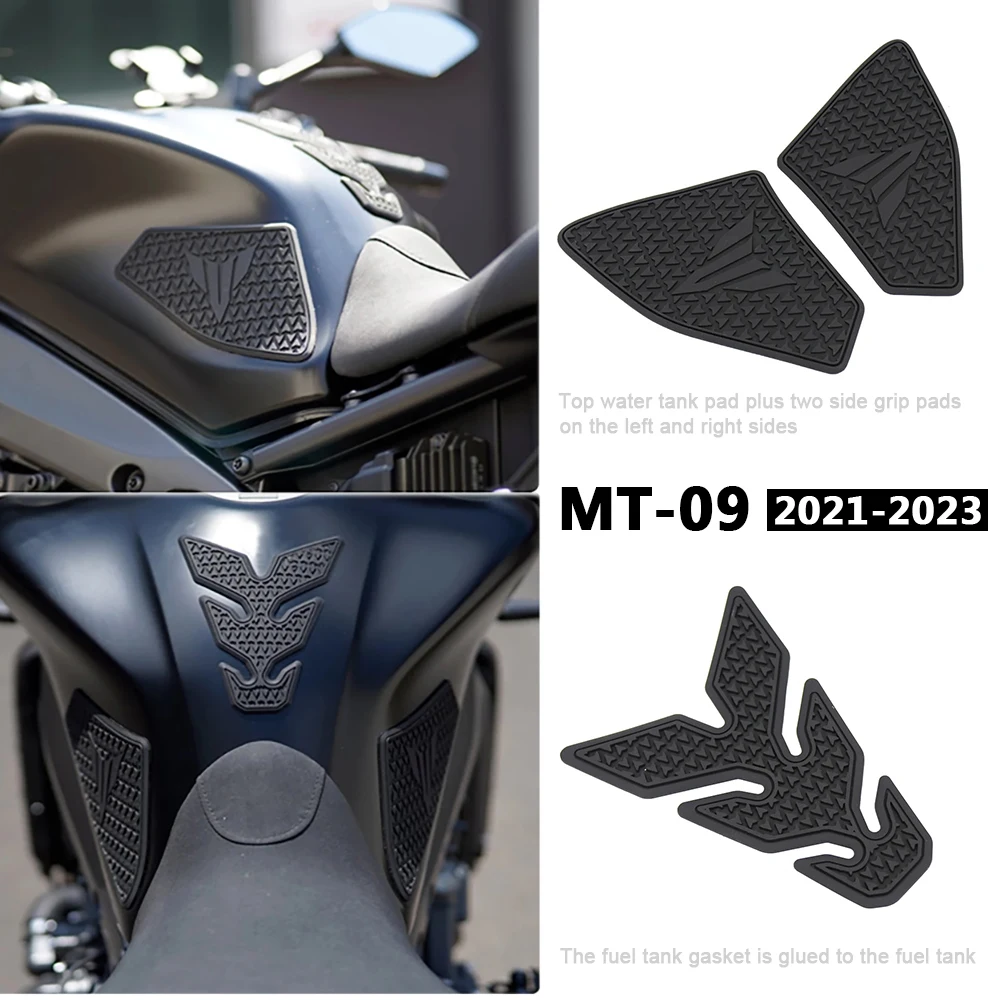 

Motorcycle Fuel Tank Pad Stickers Rubber Side Stickers For YAMAHA MT-09 MT09 MT 09 SP 2021 2022 2023 Anti-Slip Grip Protector