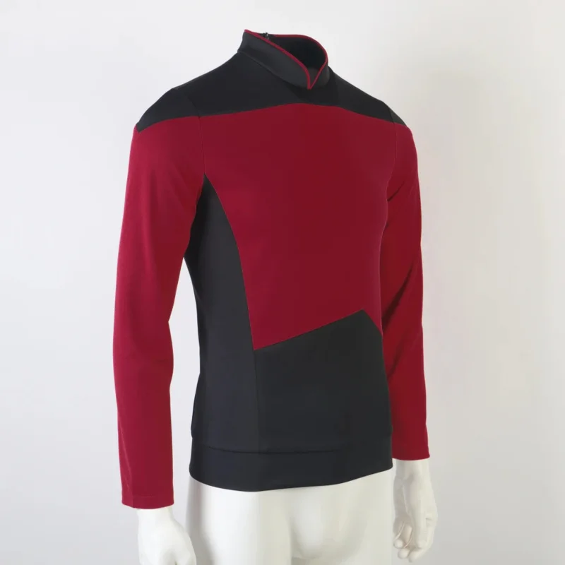 Star TNG The Next Generation Treks Red Shirt Uniform Cosplay pour hommes, Gelfor Coat, Halloween Party Prop