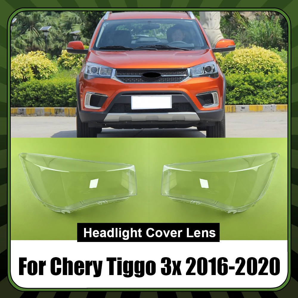 Headlight Cover Lampshade Car Glass Front Headlights Original Shell Car Accessories Replacement For Chery Tiggo 3x 2016-2020