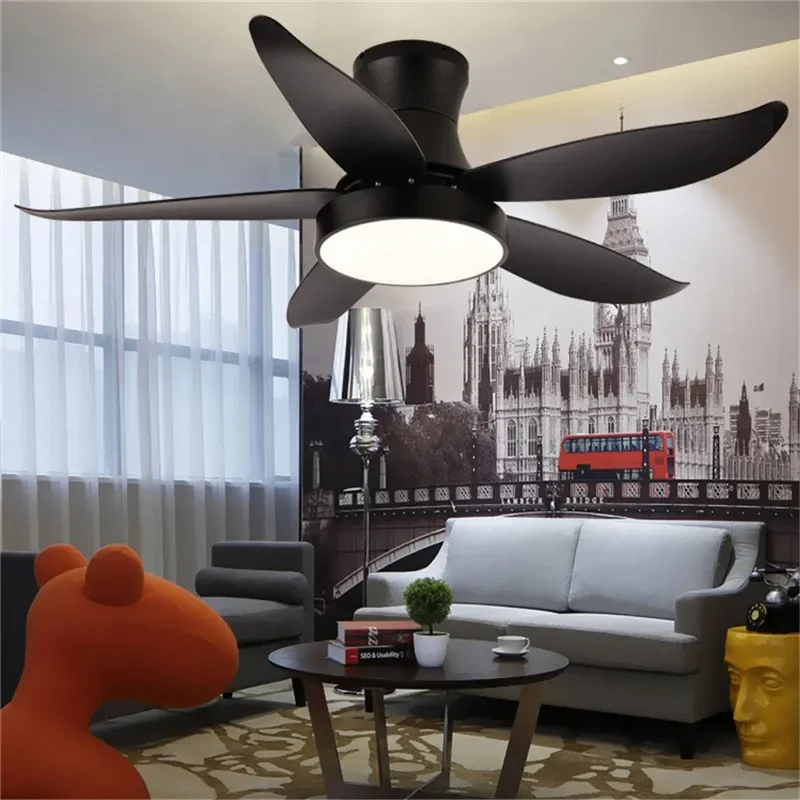 BELLE Modern Fan Light LED Luxury Living Room Restaurant Bedroom Study Ceiling Fan Light Remote Electric Fan Light