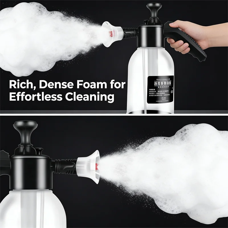 2L Car Washing Foam Spray Pot Hand Pressure Sprayer With Pressure Relief Valve Household Car Cleaning Water Spray Bottle JJ3813