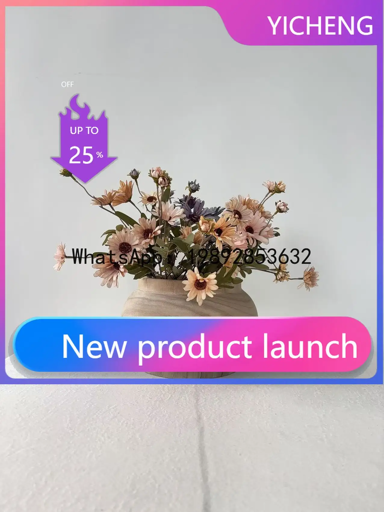 

PYJ retro zen solid wood large flower pot porch decorative ornament wabi sandy wind flower pot vase