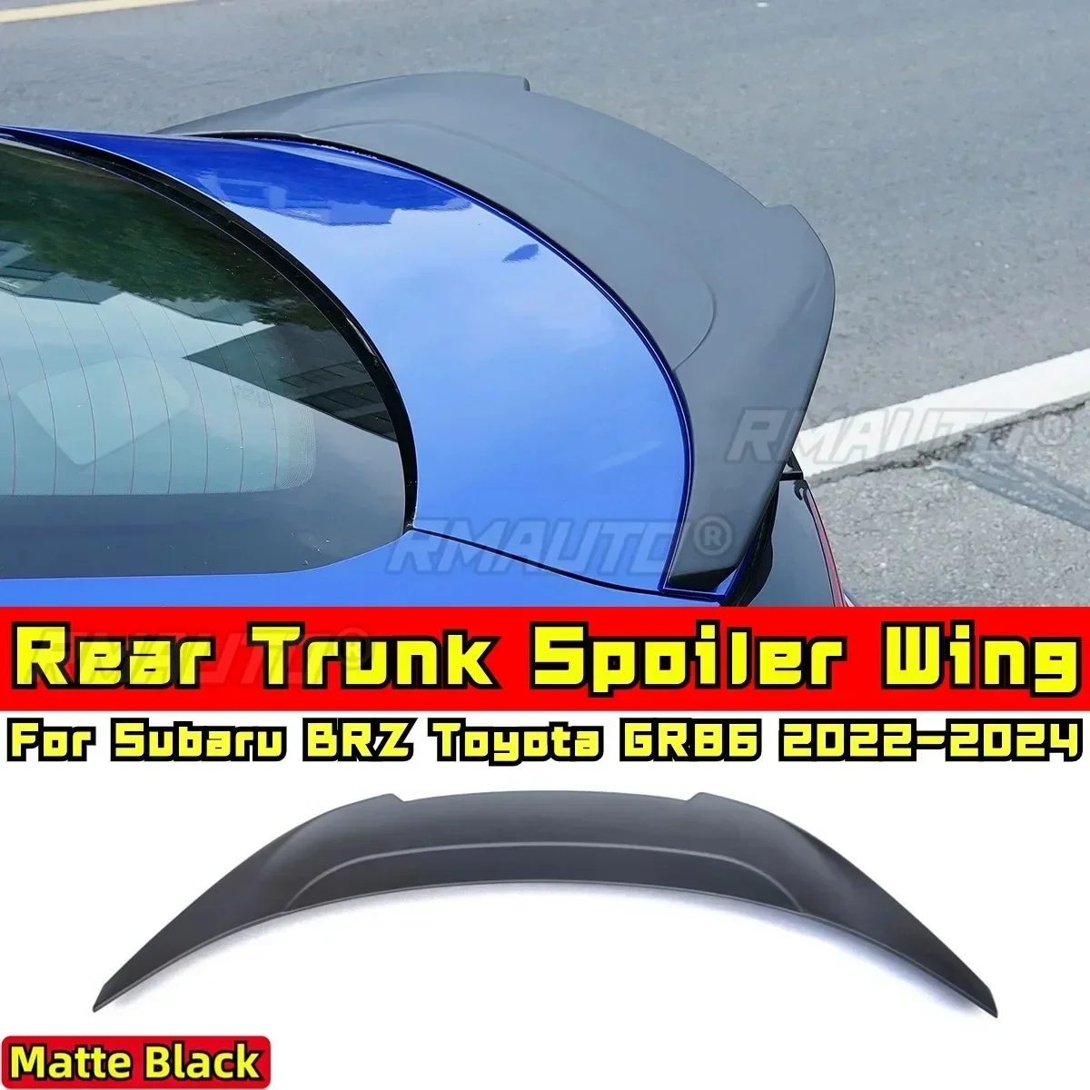 BRZ GR86 Rear Trunk Spoiler Matte Black Blade Style Rear Wing Spoiler For Subaru BRZ Toyota GR86 2022-2024 Car Accessories