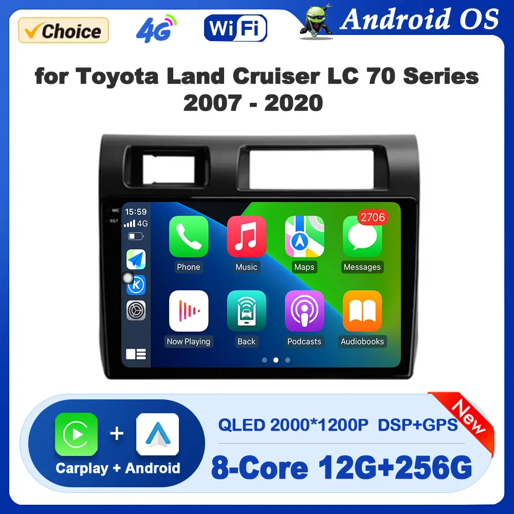 

Android System for Toyota Land Cruiser LC 70 Series 2007 - 2020 Car Radio Multimedia Player GPS Navi Wireless Carplay Head Unit