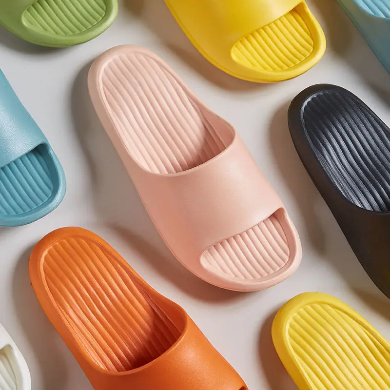 2023 New Slippers Women's Indoor Bathroom Bathing Couples Home A Word Men Sandals