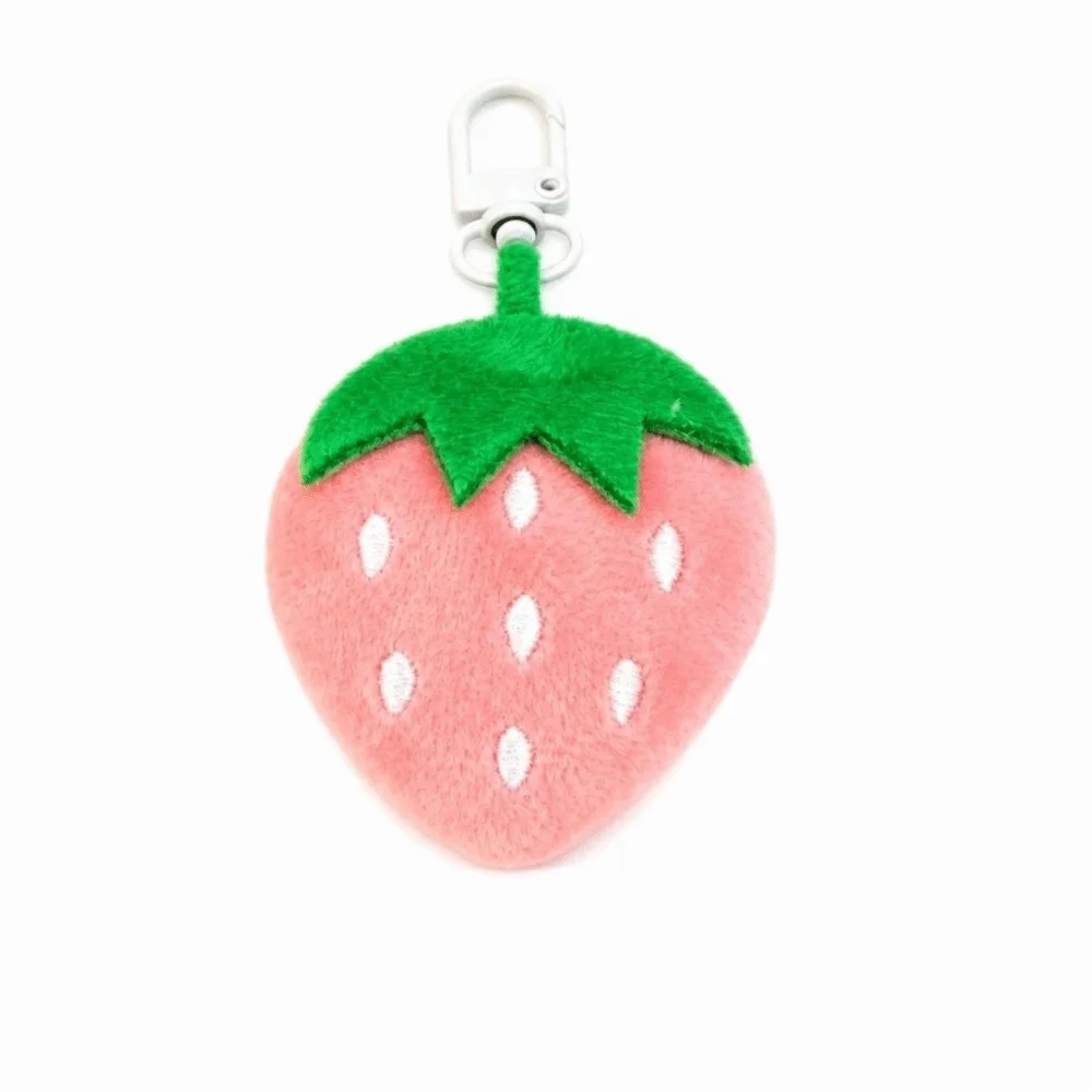 Portable Strawberry Keychain Soft Fruit Fruit Pendant Backpack Charm Key Accessories