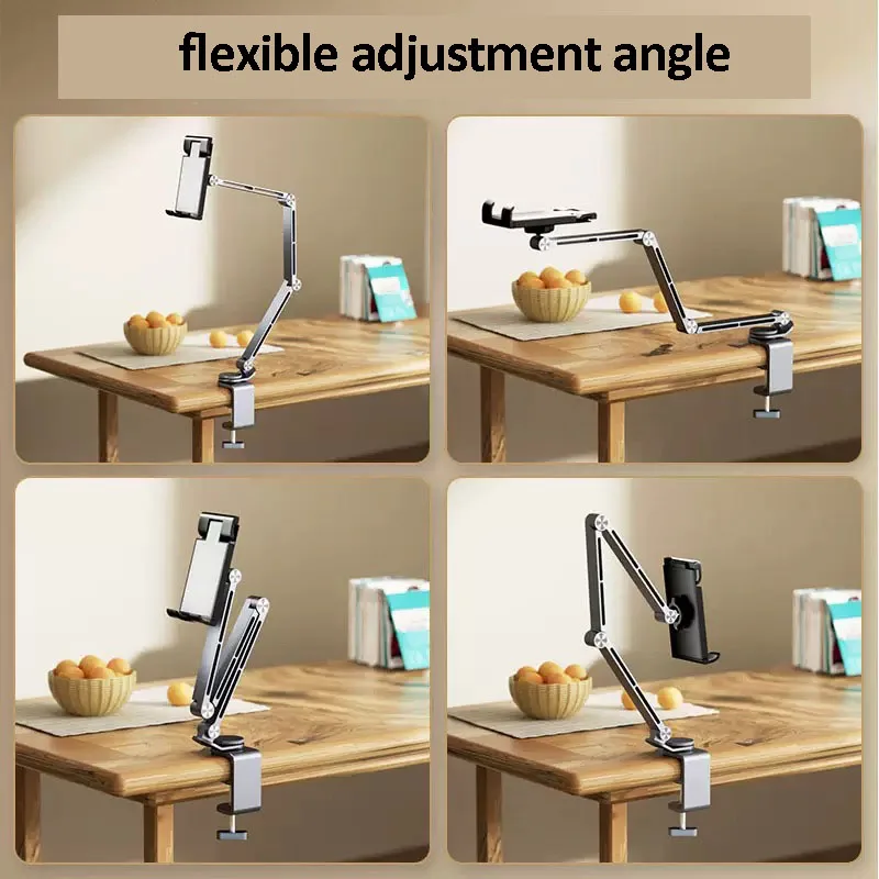 Push Pull Universal Phone Tablet Magnetic Desk Mount Aluminum Alloy Mobile Holder for Office