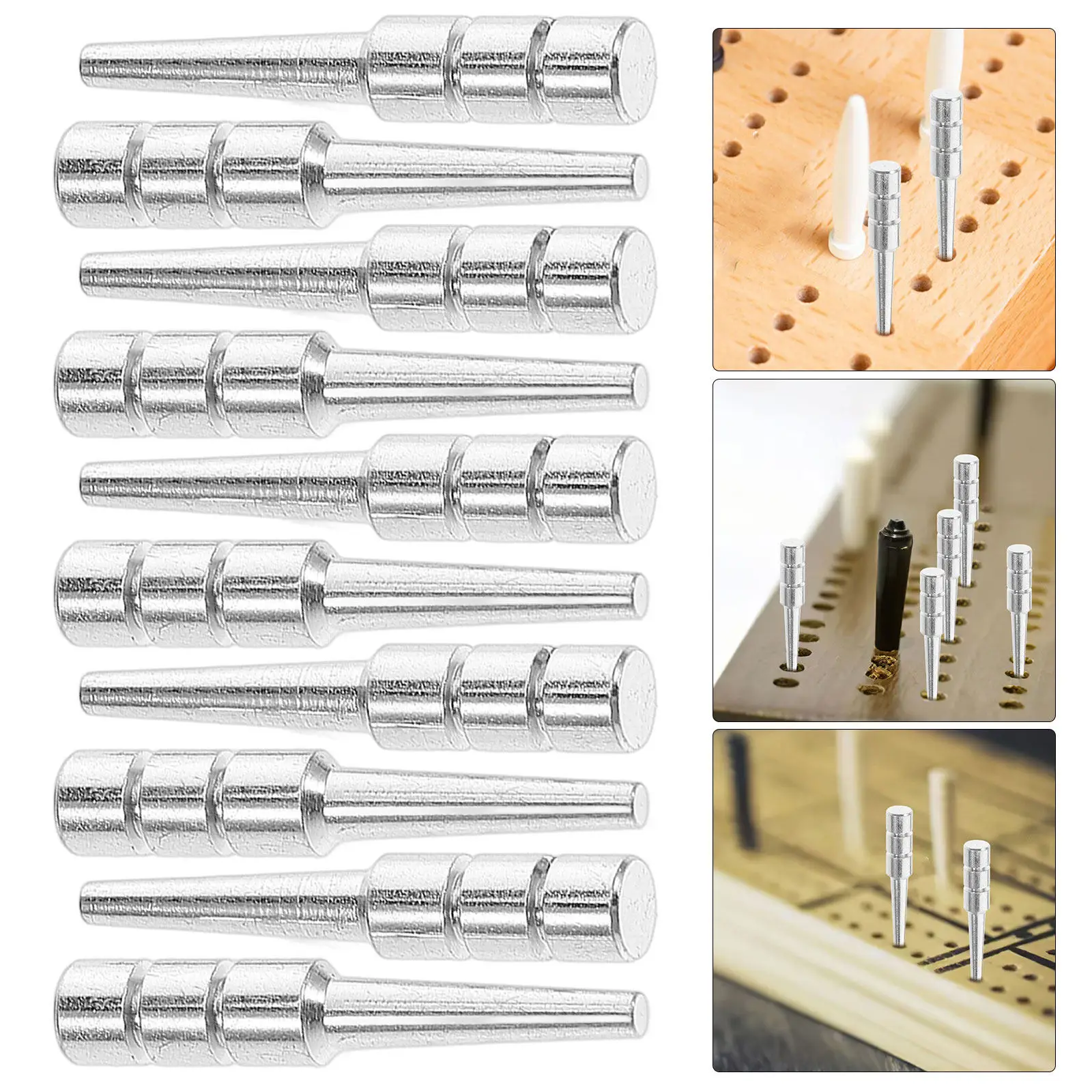 

10Pcs Game Scoring Pegs Metal Cribbage Score Pegs Portable Table Cards Scoring Accessories for Card Games Score Peg