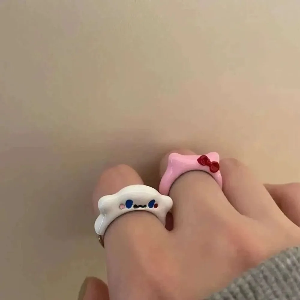 

Creative Design Cute Cartoon Animal Long Ears Dog Rings for Women Charm Stainless Steel Opening Finger Ring Jewelry Accessories