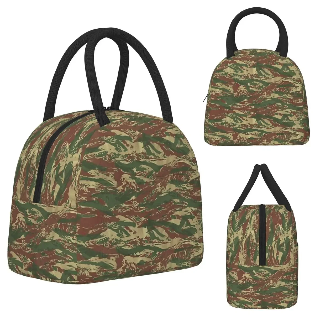 Tiger Stripe Camouflage Military Camo Insulated Lunch Bag for Kids School Cooler ThermalTote Portable Lunch Boxes Container