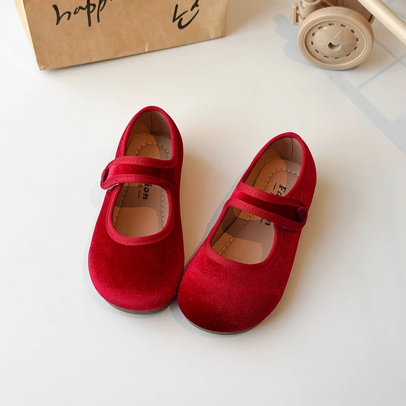 Kids Casual Dress Shoes Princess Style Versatile Children Moccasins Round Toes 2026 New Fashion Girls Flat Shoes Korean Style
